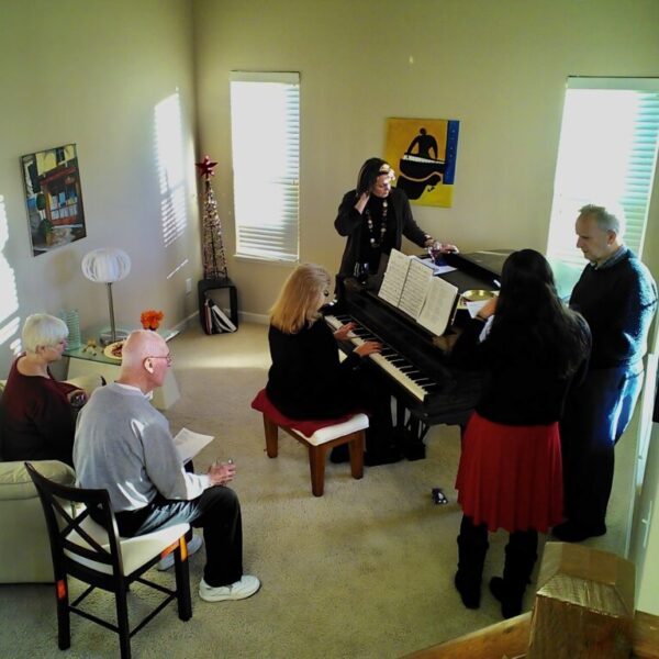 Fort Collins French members singing Christmas carols in French